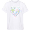 Kids Heart Lace Tee, White - T-Shirts - 1 - thumbnail