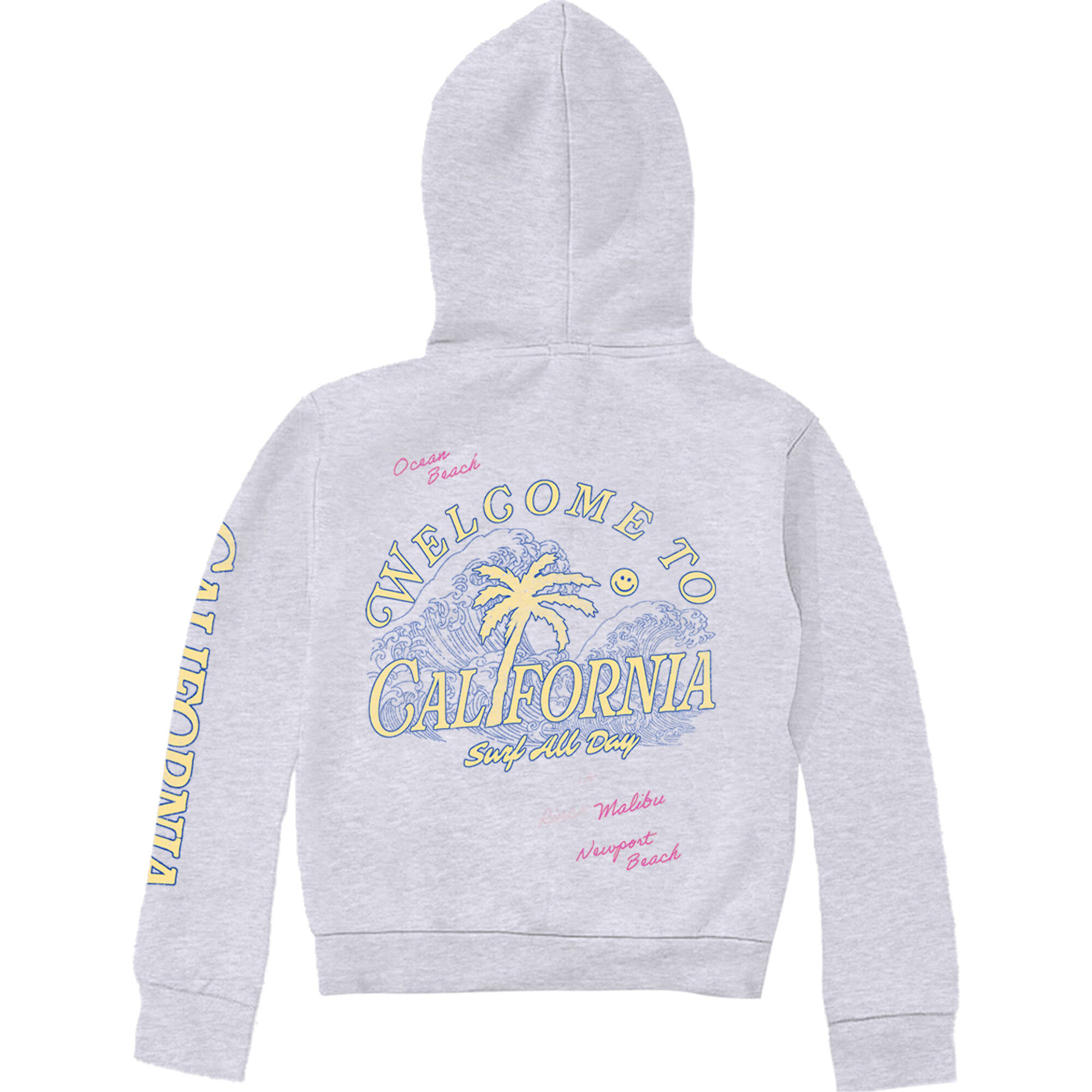 Kids Surf All Day Hoodie, H Grey - Sweatshirts - 1