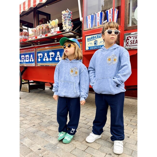 Kids Be Kind Hoodie, Washed Blue - Sweatshirts - 6