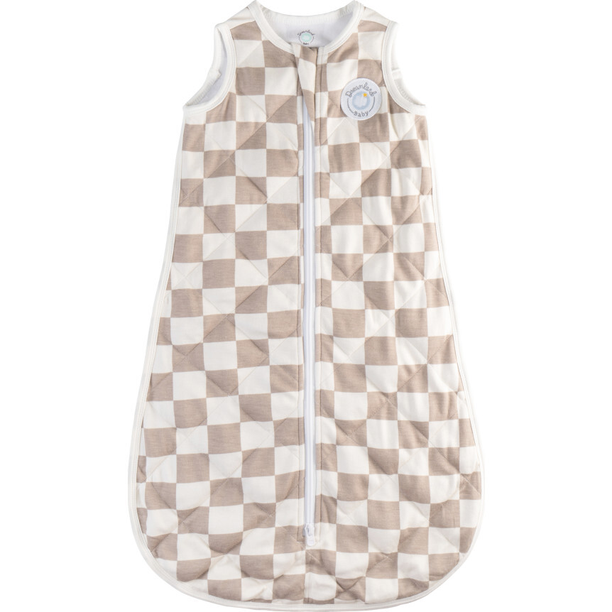 Bamboo Classic Sleep Sack (Non-weighted), Oat Latte Checkerboard - Sleep Sacks - 1