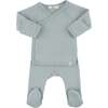 Twinkle Pointelle Kimono Set, Sky Blue - Mixed Apparel Set - 1 - thumbnail