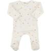 Twinkle Mini Daisies Pointelle Kimono Set, Snow - Mixed Apparel Set - 1 - thumbnail