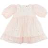 Josephine Silver-Fleck Dress, Pale Pink - Dresses - 1 - thumbnail