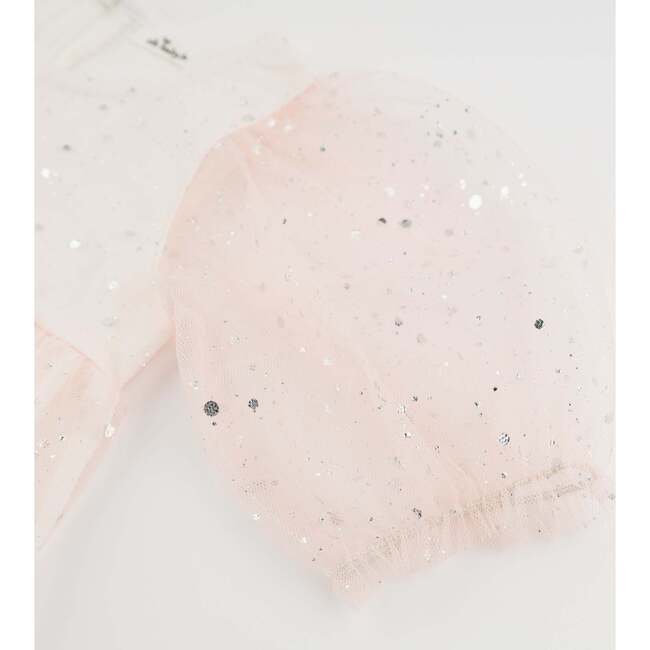Josephine Silver-Fleck Dress, Pale Pink - Dresses - 4