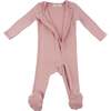 Hearts Pointelle Footie, Blush - Footie Pajamas - 2
