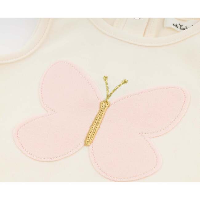 Butterfly Pink Terry with Gold Bubble, Milk - Rompers - 3