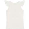 Butterfly Pink/Pink Silver Tulle Flutter Tank, Cream - Tank Tops - 2