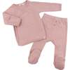 Hearts Pointelle Kimono Set, Blush - Mixed Apparel Set - 6