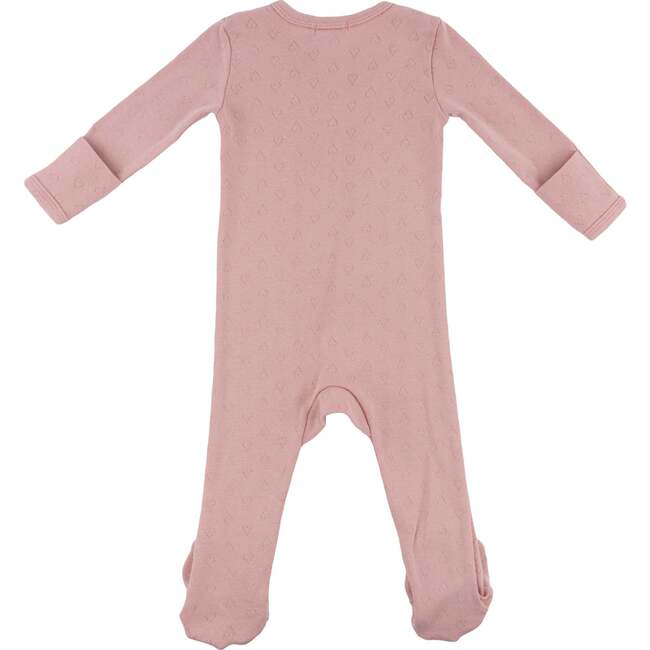 Hearts Pointelle Footie, Blush - Footie Pajamas - 3