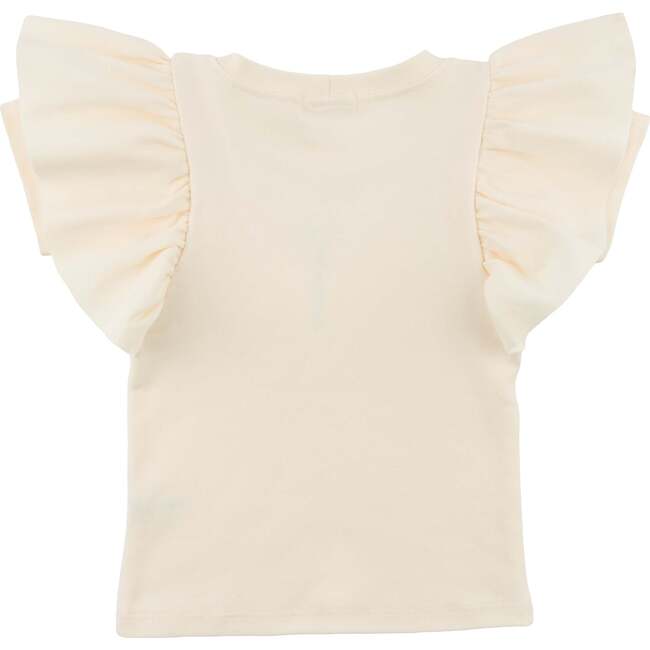 Butterfly Pink Terry with Gold Butterfly Tee, Milk - T-Shirts - 4