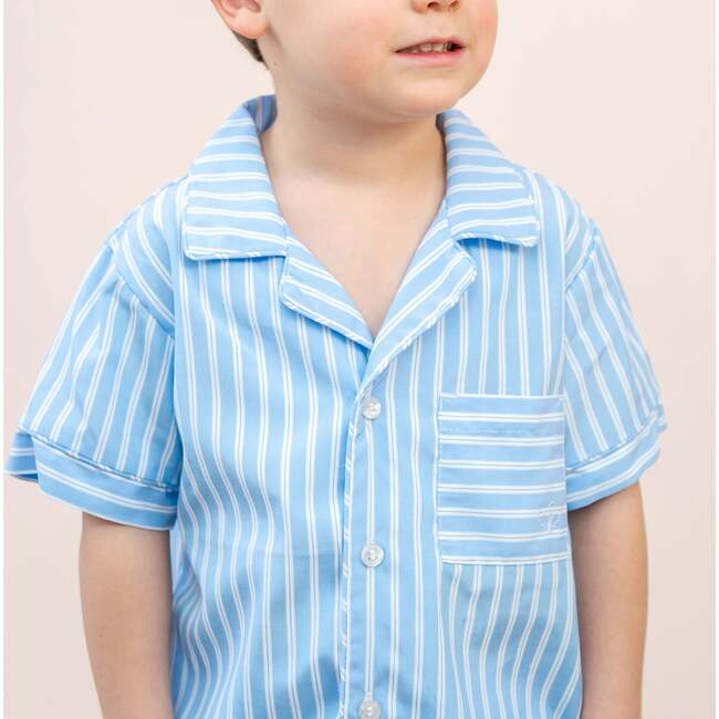 Myles Boy Pajama Set, Blue - Pajamas - 4