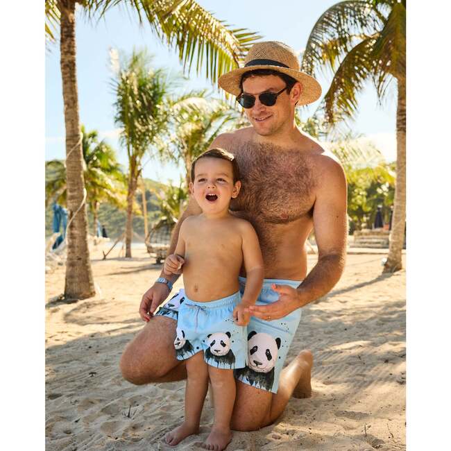 The Panda Party - Blue - Boys Swim Trunks UPF 50+ - Swim Trunks - 2