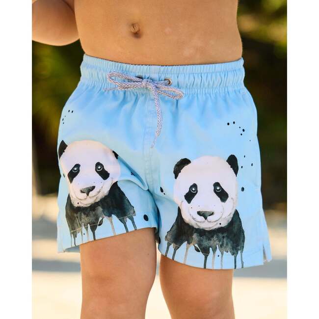 The Panda Party - Blue - Boys Swim Trunks UPF 50+ - Swim Trunks - 3