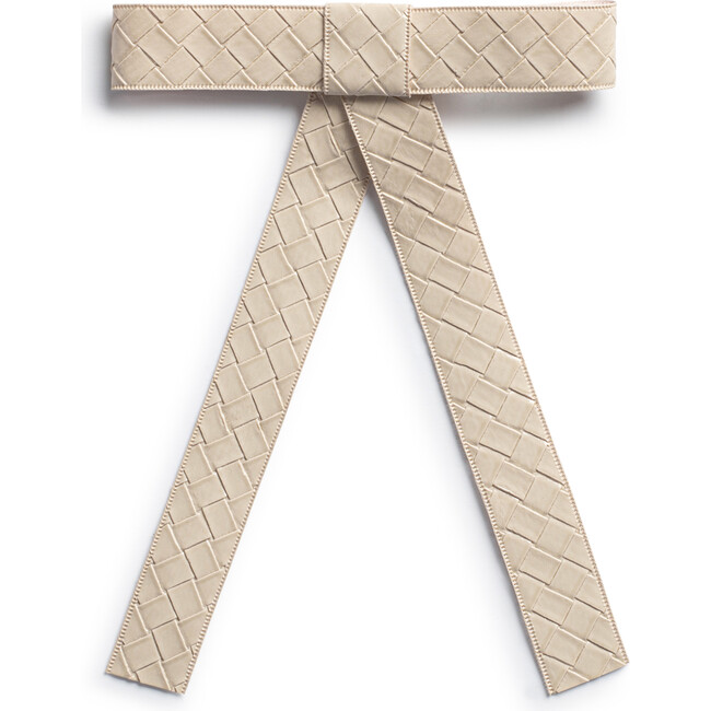 Poppy Braided Woven Patent Clip, Sand