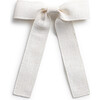 Tabitha Luxe Linen Long Tail Clip, Ivory - Hair Accessories - 1 - thumbnail