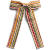Tabitha Luxe Linen Long Tail Clip, Rainbow - Hair Accessories - 1 - thumbnail