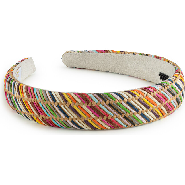 Tabitha Luxe Linen Headband, Rainbow