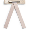 Poppy Braided Woven Patent Clip, Sand - Hair Accessories - 2