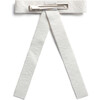 Poppy Braided Woven Patent Clip, White - Hair Accessories - 2