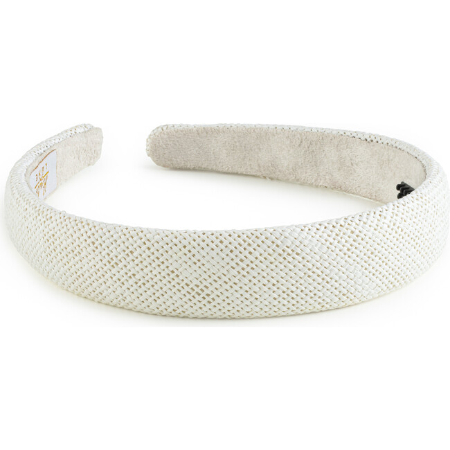 Tabitha Luxe Linen Headband, Ivory