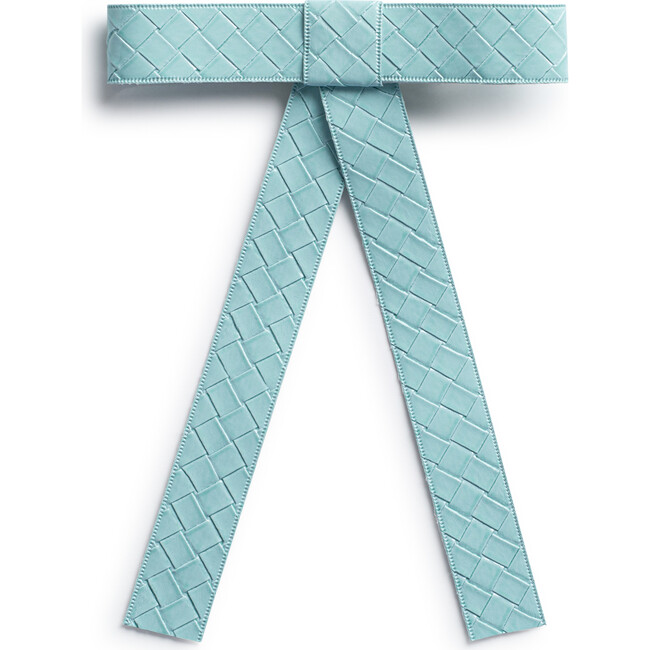 Poppy Braided Woven Patent Clip, Powder