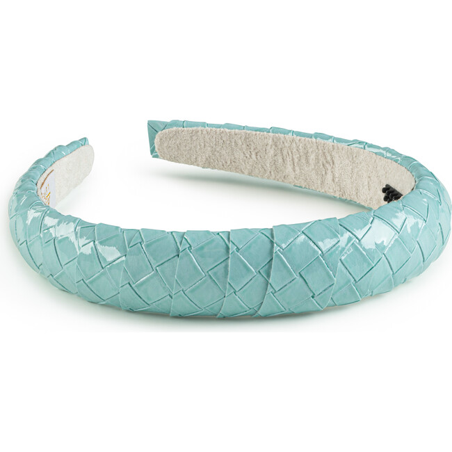 Poppy Braided Woven Patent, Powder