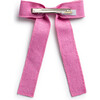 Tabitha Luxe Linen Long Tail Clip, Fuschia - Hair Accessories - 2
