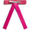 Poppy Braided Woven Patent Clip, Rose - Hair Accessories - 2