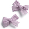 Mae Lattice Lace Double Clip Set, Lavender - Hair Accessories - 1 - thumbnail