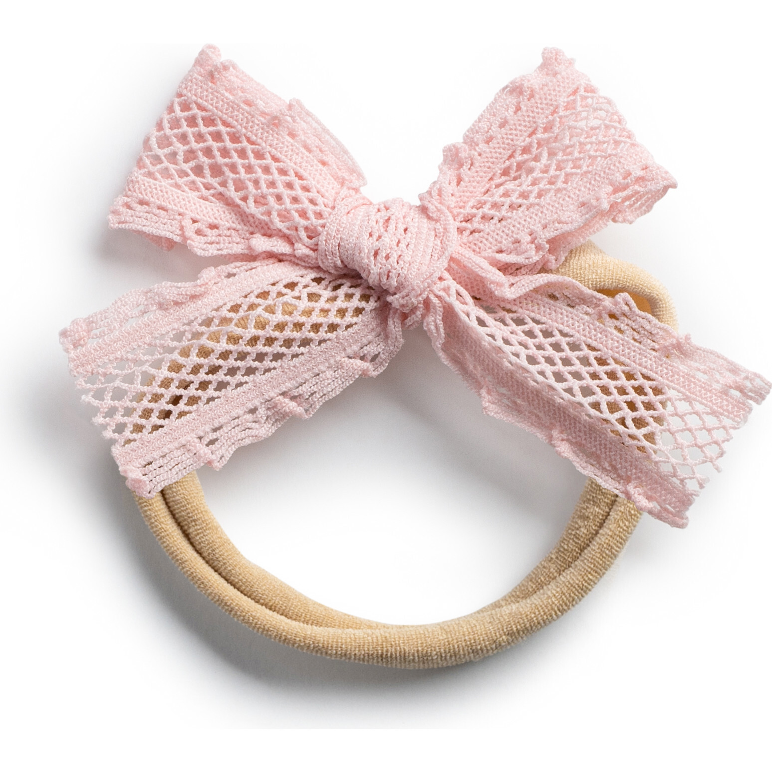Mae Lattice Lace Baby Headband, Ballet - Hair Accessories - 1