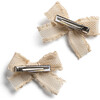 Mae Lattice Lace Double Clip Set, Sand - Hair Accessories - 2