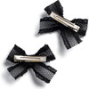 Mae Lattice Lace Double Clip Set, Black - Hair Accessories - 2