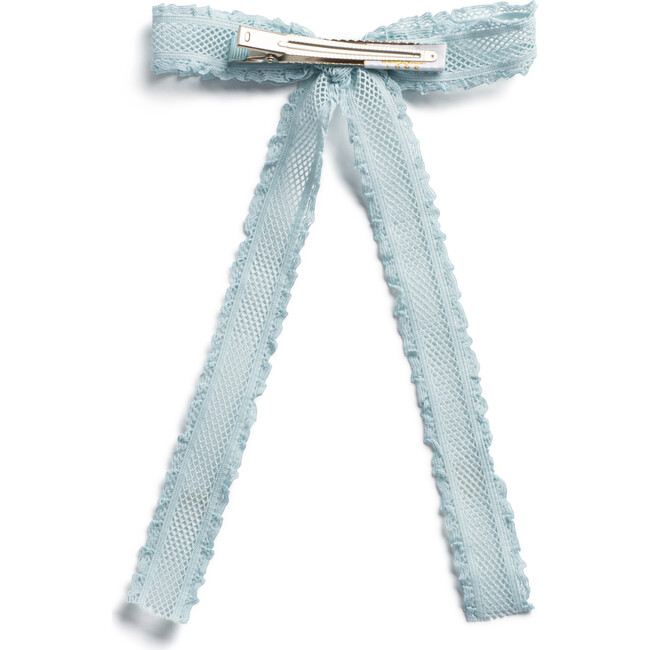 Mae Lattice Lace Long Tail Clip, Powder - Hair Accessories - 2