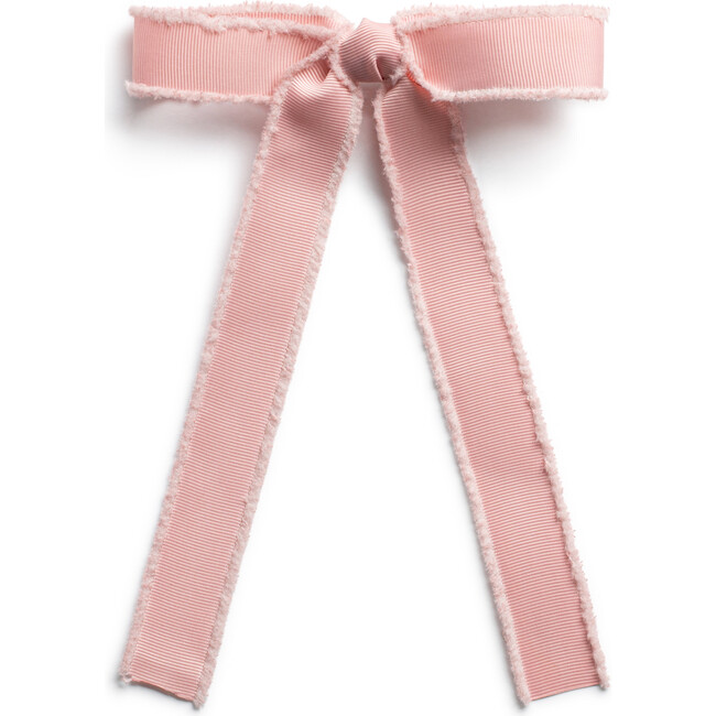Dahlia Deconstructed Grosgrain Ribbon Long Tail Clip, Mauve