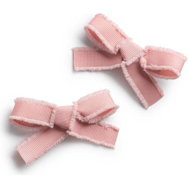 Dahlia Deconstructed Grosgrain Ribbon Double Clip Set, Mauve