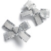 Dahlia Deconstructed Grosgrain Ribbon Double Clip Set, Silver - Hair Accessories - 1 - thumbnail