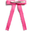 Dahlia Deconstructed Grosgrain Ribbon Long Tail Clip, Hot Pink - Hair Accessories - 2