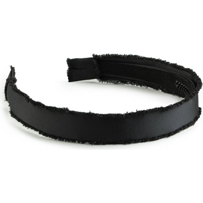Dahlia Deconstructed Grosgrain Ribbon Headband, Black