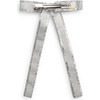Dahlia Deconstructed Grosgrain Ribbon Long Tail Clip, Silver - Hair Accessories - 2