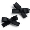 Dahlia Deconstructed Grosgrain Ribbon Double Clip Set, Black - Hair Accessories - 1 - thumbnail