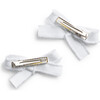 Dahlia Deconstructed Grosgrain Ribbon Double Clip Set, White - Hair Accessories - 2
