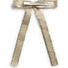 Dahlia Deconstructed Grosgrain Ribbon Long Tail Clip, Gold - Hair Accessories - 2