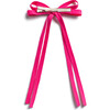 Hopscotch Twill Long Tail Clip, Fuschia - Hair Accessories - 2