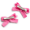 Dahlia Deconstructed Grosgrain Ribbon Double Clip Set, Hot Pink - Hair Accessories - 2
