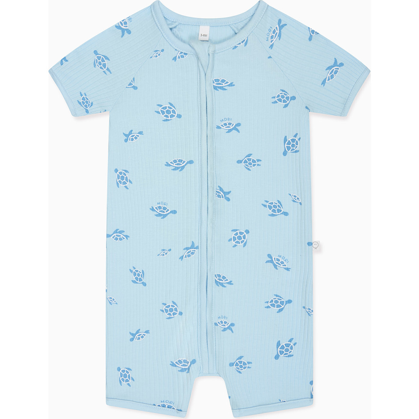 Turtles Ribbed Summer Zip Up Sleepsuit - Pajamas - 1