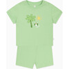 Tropical Ribbed T-Shirt & Shorts - Mixed Apparel Set - 1 - thumbnail