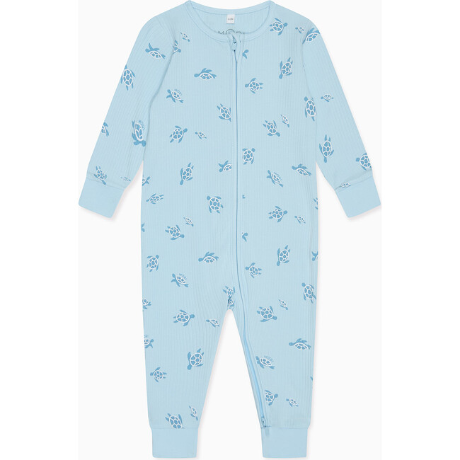 Turtles Ribbed Two Way Zip Up Sleepsuit - US Tight Fit