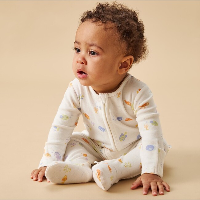 Little Fish Two Way Zip Up Sleepsuit - Footie Pajamas - 2