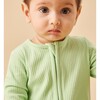 Ribbed Two Way Zip Up Sleepsuit - Footie Pajamas - 4