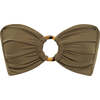 Tori Ties Bandeau Bikini Top, Khaki - Two Pieces - 1 - thumbnail